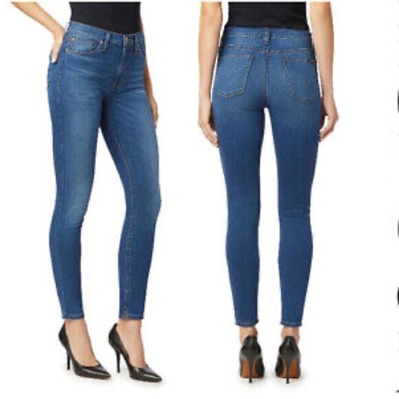 Revolve Hudson Jeans Natalie Super Ankle Skinny size 30 Medium dark Wash - Picture 1 of 11